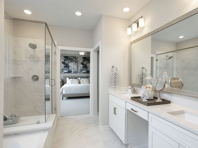 Furnished interior in a model home at Kemah Crossing - Luxe Series in Kemah (Image 18).