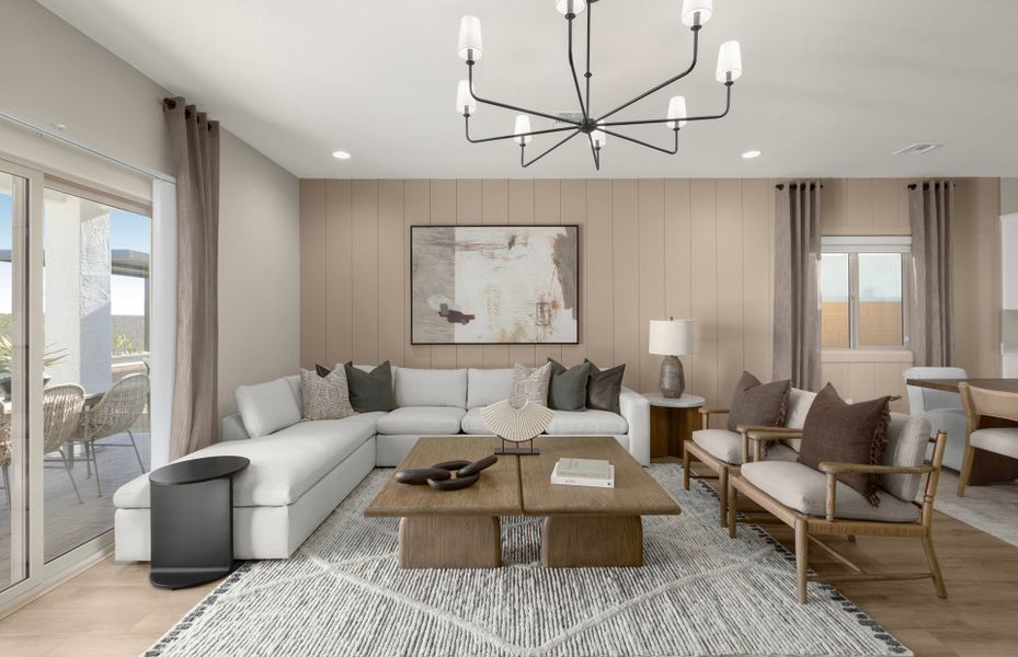 Furnished interior in a model home at Festival Foothills in Buckeye (Image 24).