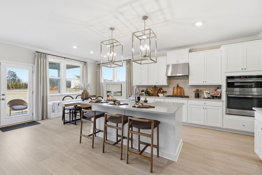 Furnished interior in a model home at Dreycott in Lawrenceville (Image 2).