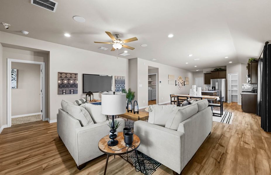 Furnished interior in a model home at Saratoga Crossing in Corpus Christi (Image 9). Furnished interior in a model home at Saratoga Crossing in Corpus Christi (Image 9).