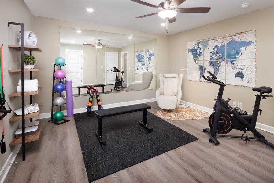 Furnished interior in a model home at Holly View in Greenville (Image 26).