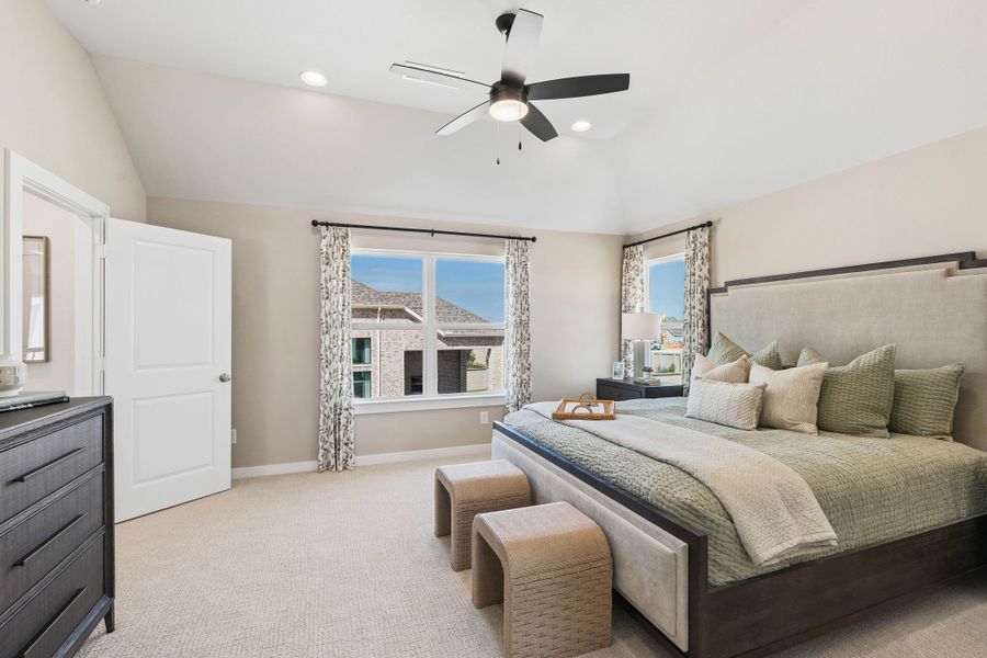 Furnished interior in a model home at North Sky 40s in Celina (Image 1). Furnished interior in a model home at North Sky 40s in Celina (Image 1).