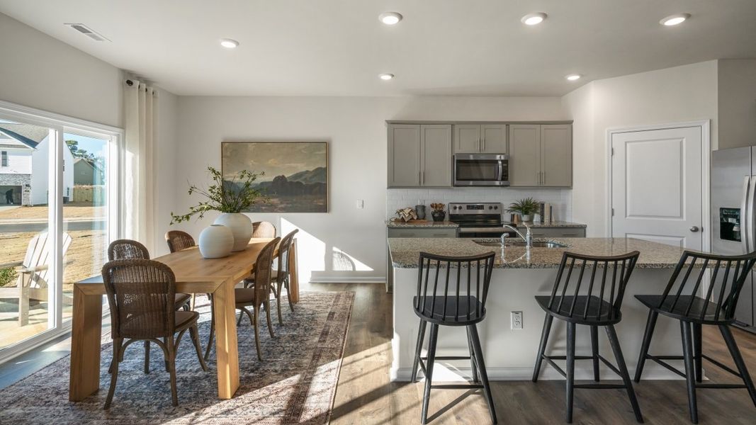 Furnished interior in a model home at The Estates at Edinborough in Gibsonville (Image 25).