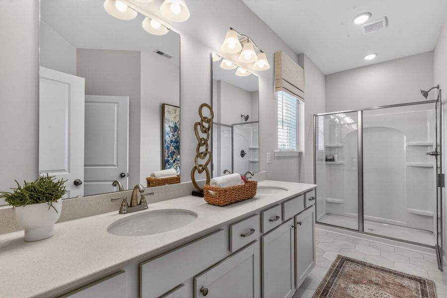 Furnished interior in a model home at The Townes at Cape Overlook in Lillington (Image 14). Furnished interior in a model home at The Townes at Cape Overlook in Lillington (Image 14).