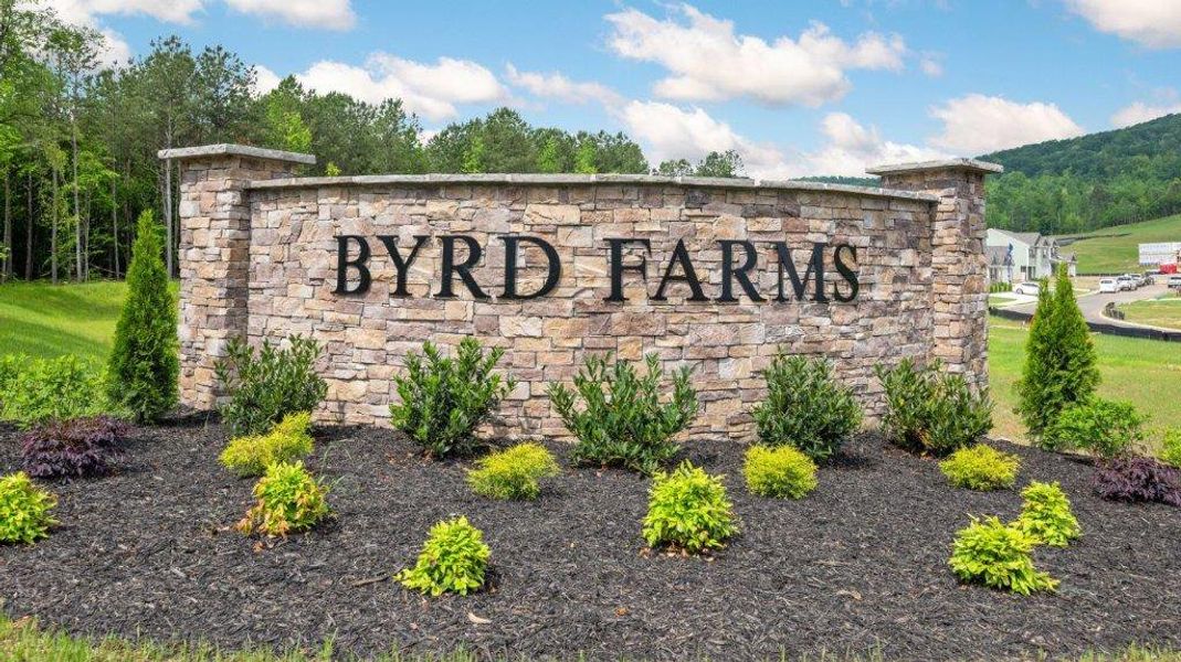 Entrance to the Byrd Farms community in Dayton, TN, featuring signage and landscaping (Image 2).