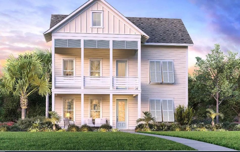 Street view of homes within the Point Hope master-planned community in Charleston, SC (Image 15).