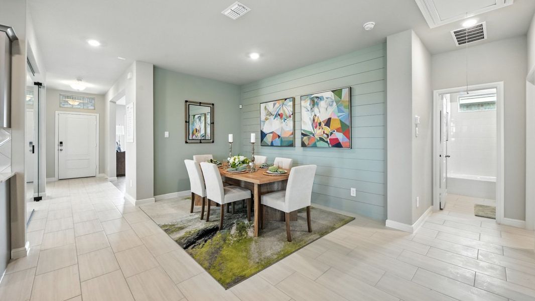 Furnished interior in a model home at Monarch at the Meadows in Denton (Image 9). Furnished interior in a model home at Monarch at the Meadows in Denton (Image 9).