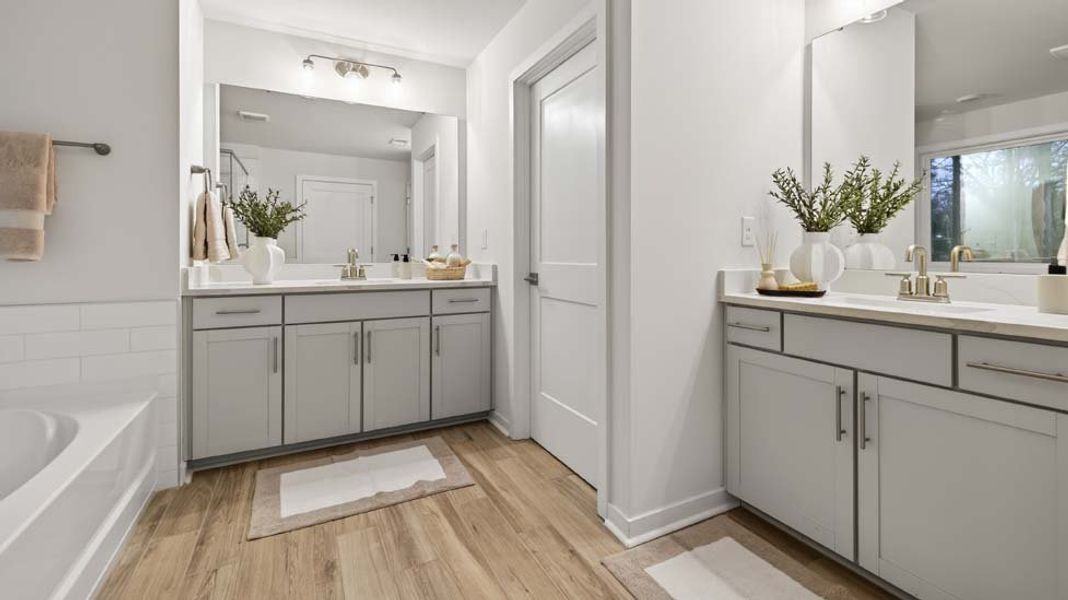 Furnished interior in a model home at Oak Grove Hill in Huntersville (Image 28). Furnished interior in a model home at Oak Grove Hill in Huntersville (Image 28).