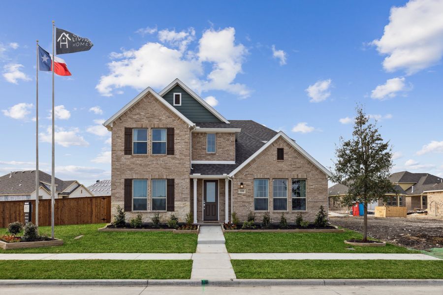 Front exterior of a home in the Dove Hollow community, located in Waxahachie, TX (Image 12).