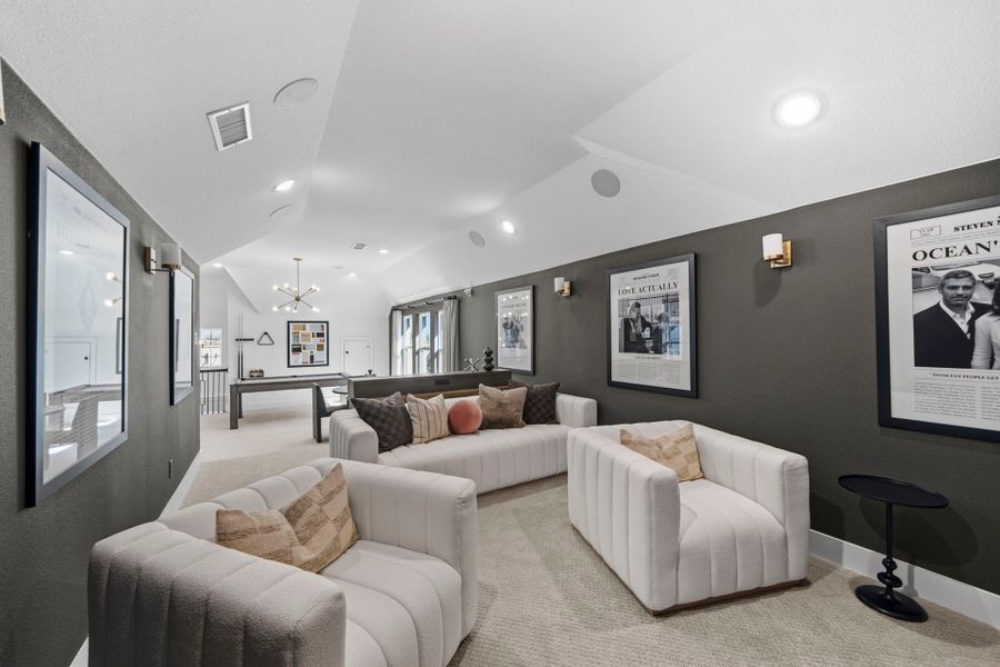 Furnished interior in a model home at Chaparral Park in Oak Point (Image 49).