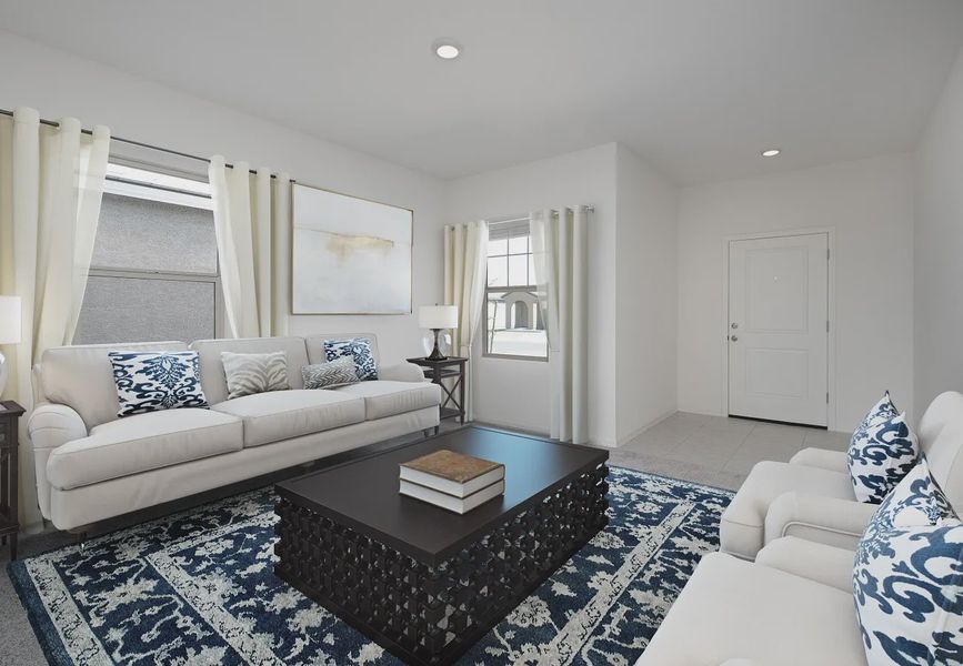Furnished interior in a model home at Agave Trails in Buckeye (Image 10).
