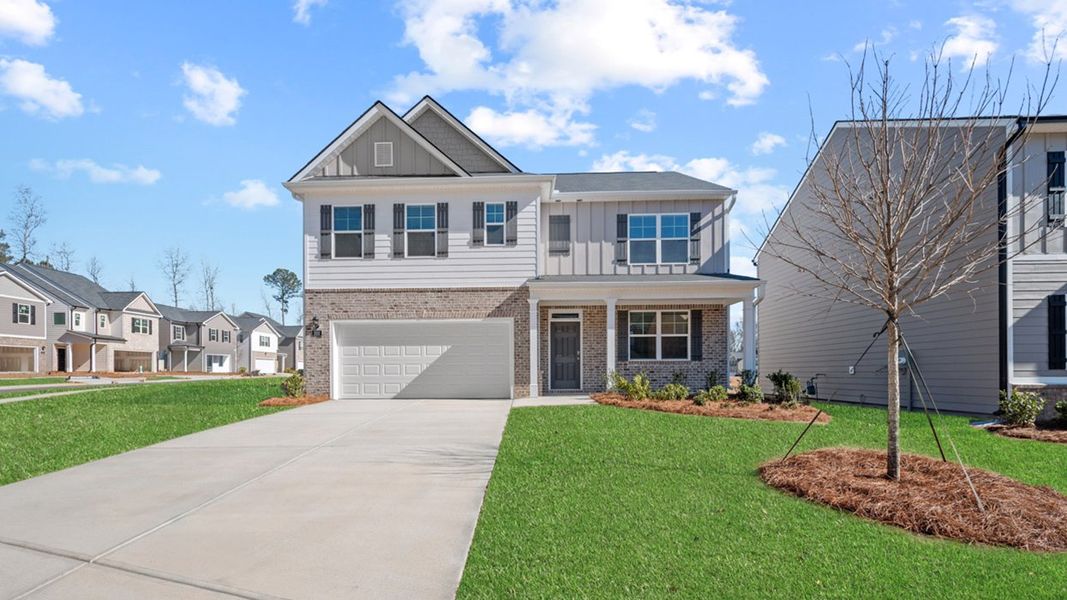 Front exterior of a home in the Poplar Preserve community, located in Newnan, GA (Image 5).