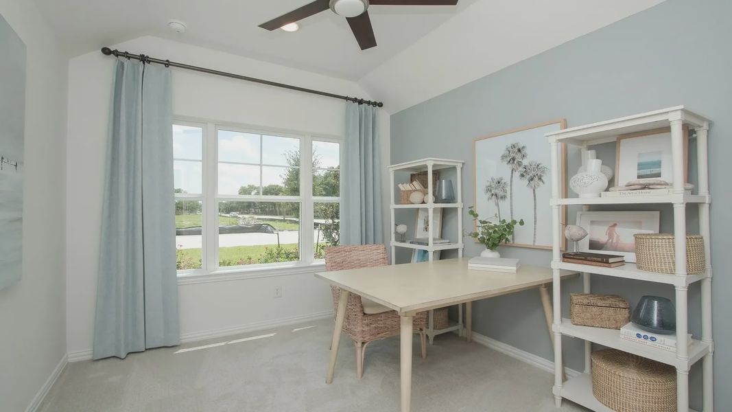 Elegant office with expansive window, light hues, and artisanal woven elements. Ellis Cove's serene ambiance. Elegant office with expansive window, light hues, and artisanal woven elements. Ellis Cove's serene ambiance.