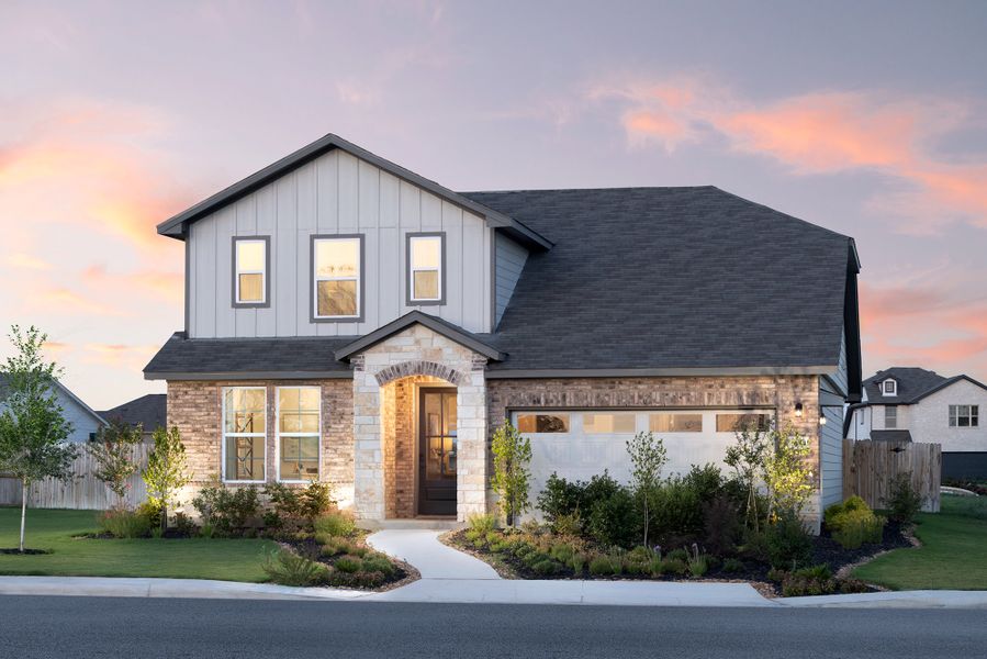 Front exterior of a home in the Morgan Meadows community, located in San Antonio, TX (Image 11).