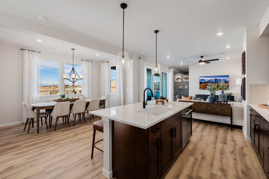 Furnished interior in a model home at Painted Prairie in Aurora (Image 45).