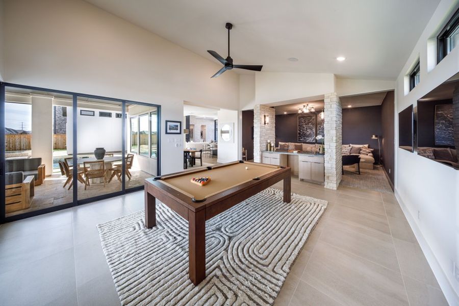 Furnished interior in a model home at Bridgeland in Cypress (Image 16).