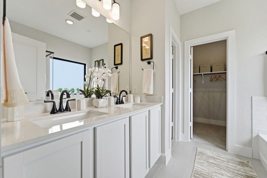Furnished interior in a model home at Morgan Meadows in San Antonio (Image 39). Furnished interior in a model home at Morgan Meadows in San Antonio (Image 39).