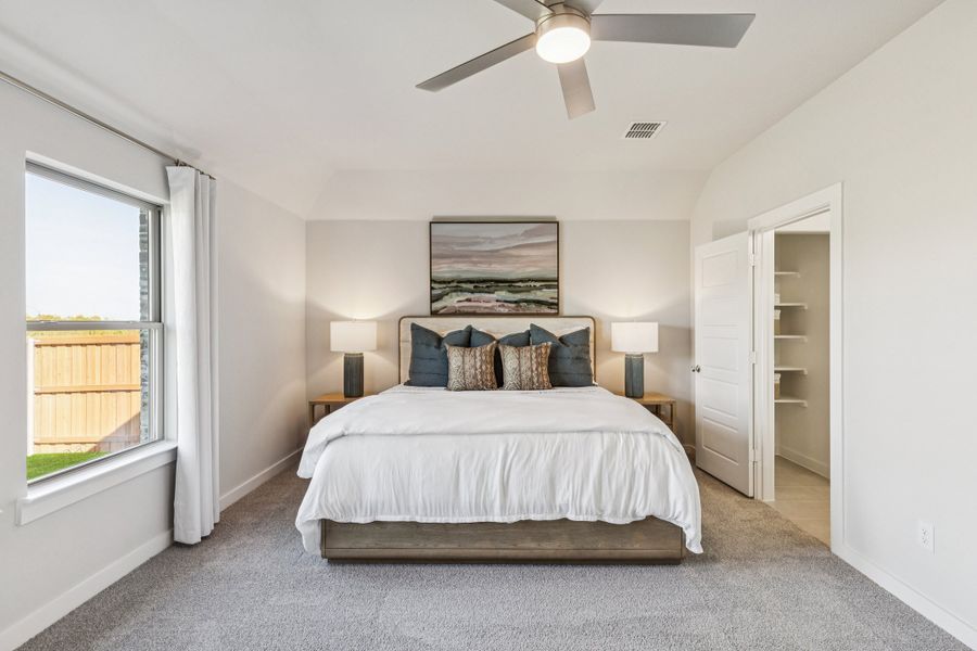 REPRESENTATIVE PHOTO – Primary Suite in the Oscar model home in Aledo TX by Trophy Signature Homes