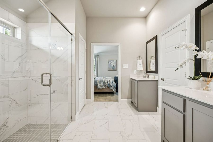 Furnished interior in a model home at Timberbrook in Justin (Image 34).