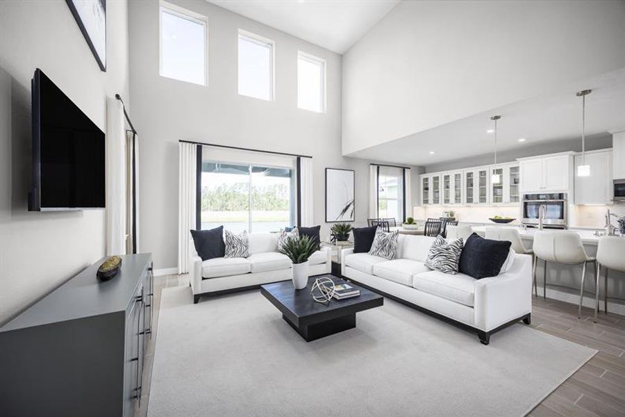 Furnished interior in a model home at The Palms at Venetian Bay in New Smyrna Beach (Image 6).