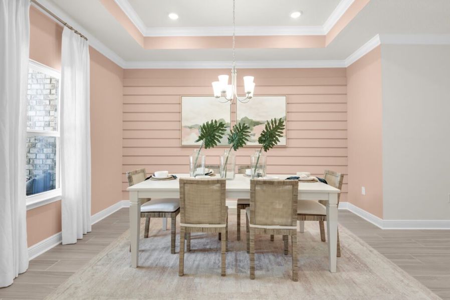 Furnished interior in a model home at Las Colinas in Milton (Image 9).