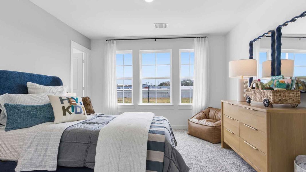 Furnished interior in a model home at Davis Harbor in League City (Image 21).