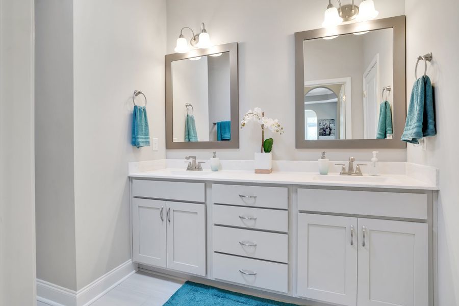 Furnished interior in a model home at The Cottages at 78 North in Sanford (Image 24).