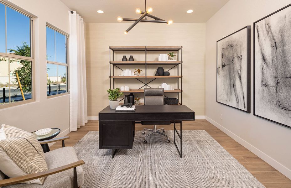 Furnished interior in a model home at Jorde Farms in Queen Creek (Image 17).