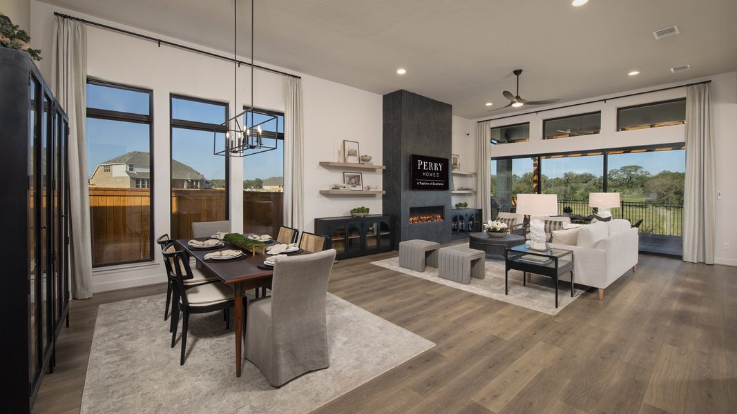 Furnished interior in a model home at Flat Creek 60' in Castroville (Image 8).
