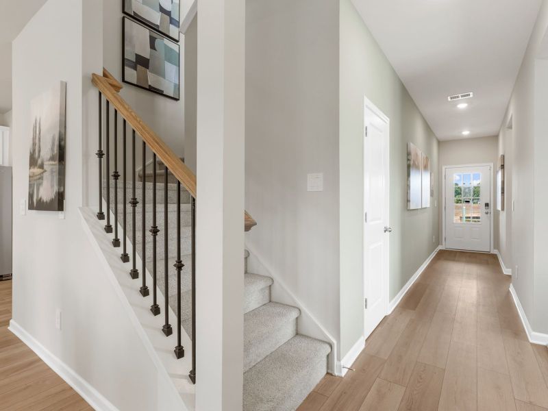 Furnished interior in a model home at Northwoods at Mirror Lake in Villa Rica (Image 3).