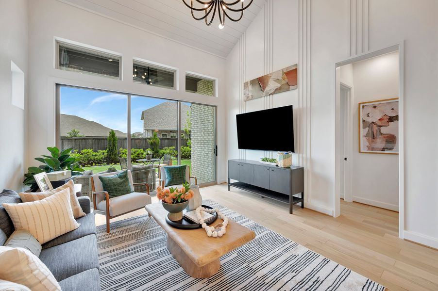 Furnished interior in a model home at Prairieland Village - Grove Collection in Cypress (Image 12). Furnished interior in a model home at Prairieland Village - Grove Collection in Cypress (Image 12).