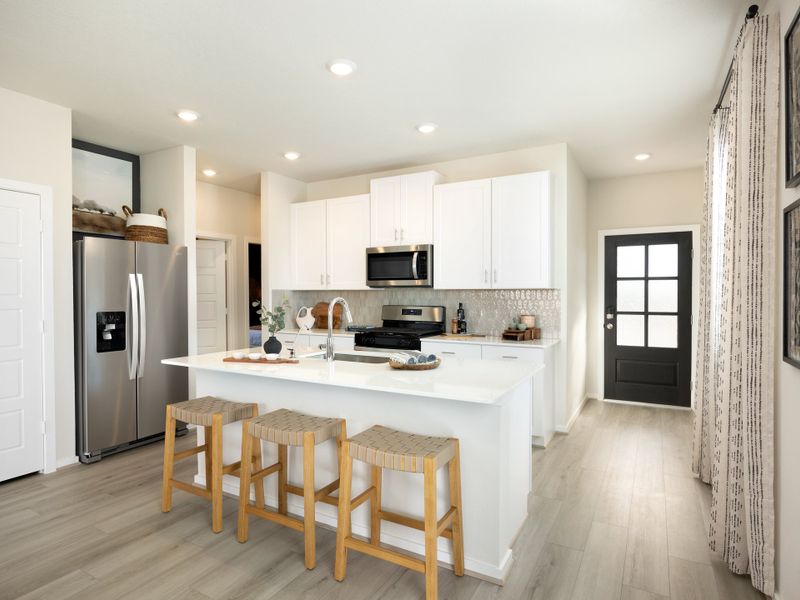 Furnished interior in a model home at Sanford Farms - Traditional Series in Waller (Image 8).