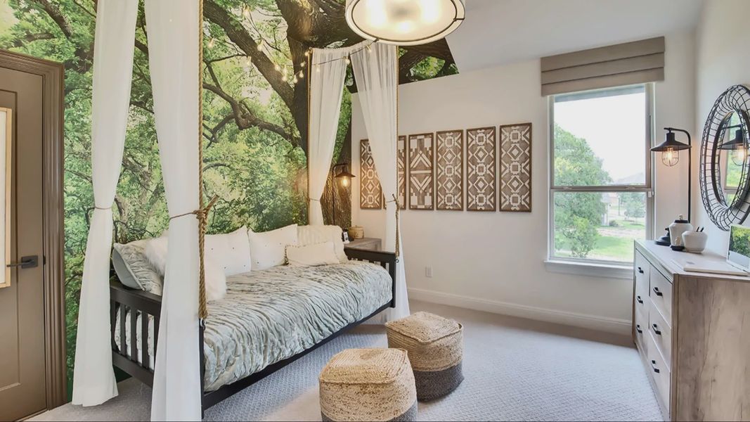 Furnished interior in a model home at Oaks at San Gabriel in Georgetown (Image 10).