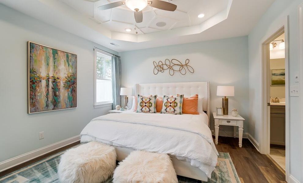 Furnished interior in a model home at Johnston Park Townhomes in Charlotte (Image 16). Furnished interior in a model home at Johnston Park Townhomes in Charlotte (Image 16).