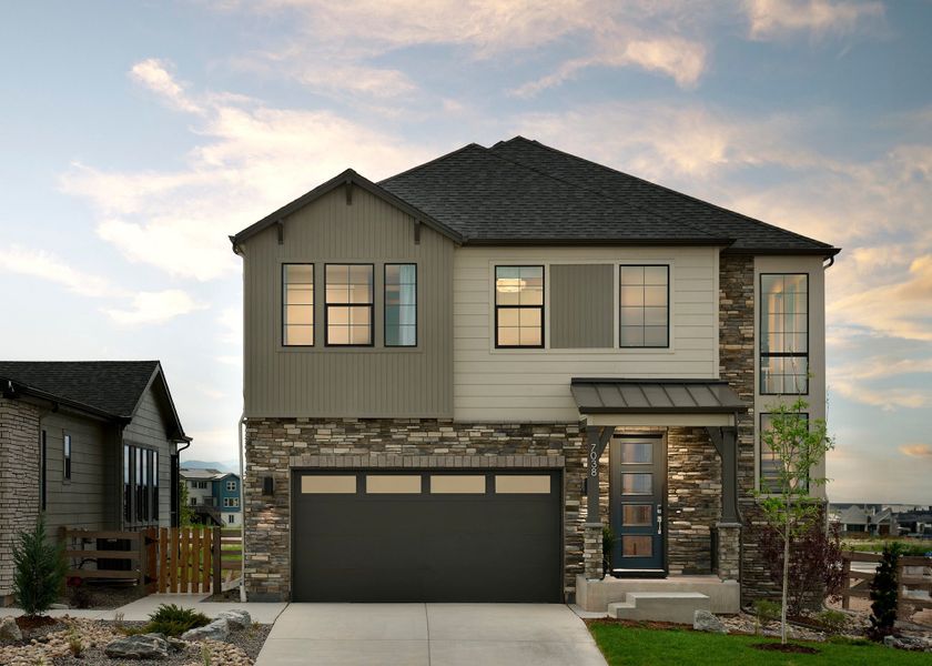 Front exterior of a home in the Trumark Homes at Sterling Ranch community, located in Littleton, CO (Image 4).