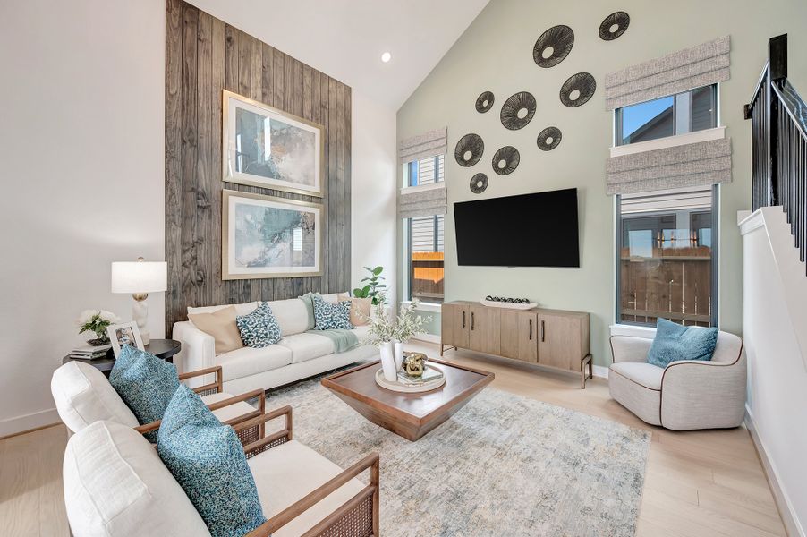 Furnished interior in a model home at Jubilee - Grove Row Collection in Hockley (Image 9).