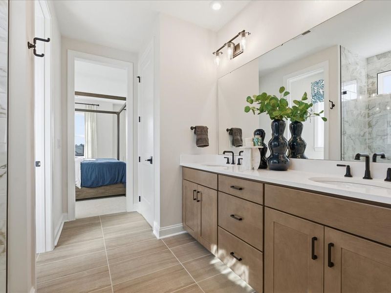 Furnished interior in a model home at Ross Farms in Charlotte (Image 27). Furnished interior in a model home at Ross Farms in Charlotte (Image 27).