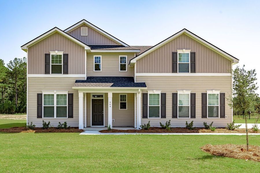 Front exterior of a home in the NorthShore on the St. Marys River community, located in Kingsland, GA (Image 2).