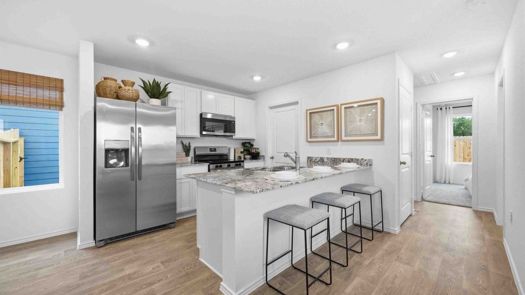 Furnished interior in a model home at Pineapple Square in Houston (Image 6).