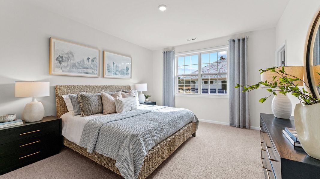 Furnished interior in a model home at The Villas at Galvins Ridge in Sanford (Image 21). Furnished interior in a model home at The Villas at Galvins Ridge in Sanford (Image 21).