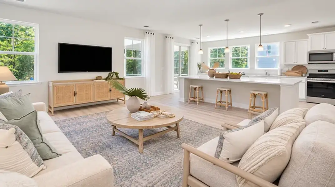 Furnished interior in a model home at Lorick Valley in Blythewood (Image 3).