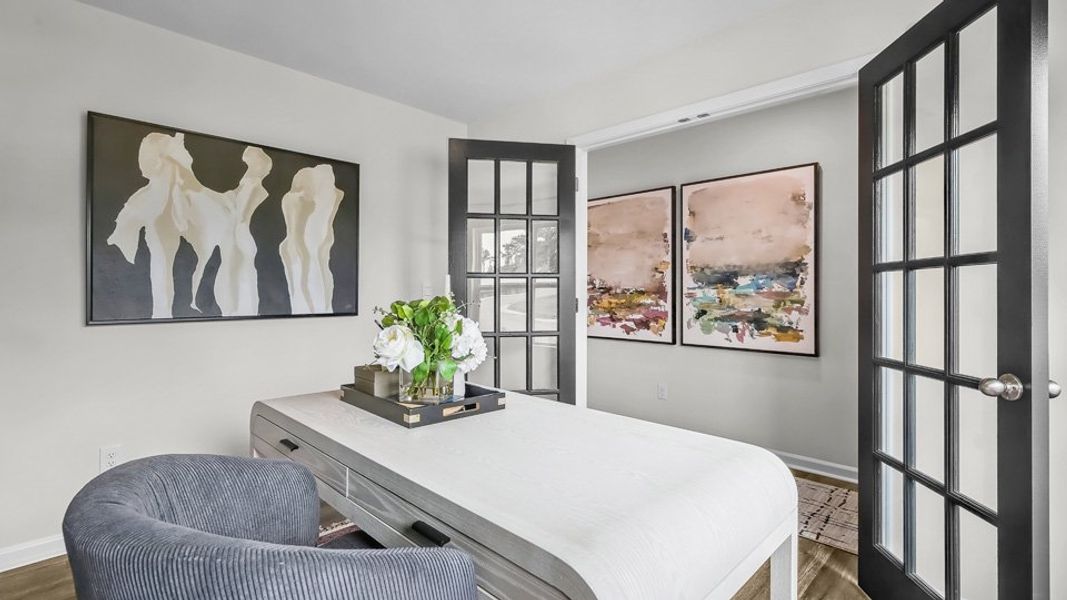 Furnished interior in a model home at Lawson Glen in Clayton (Image 29).