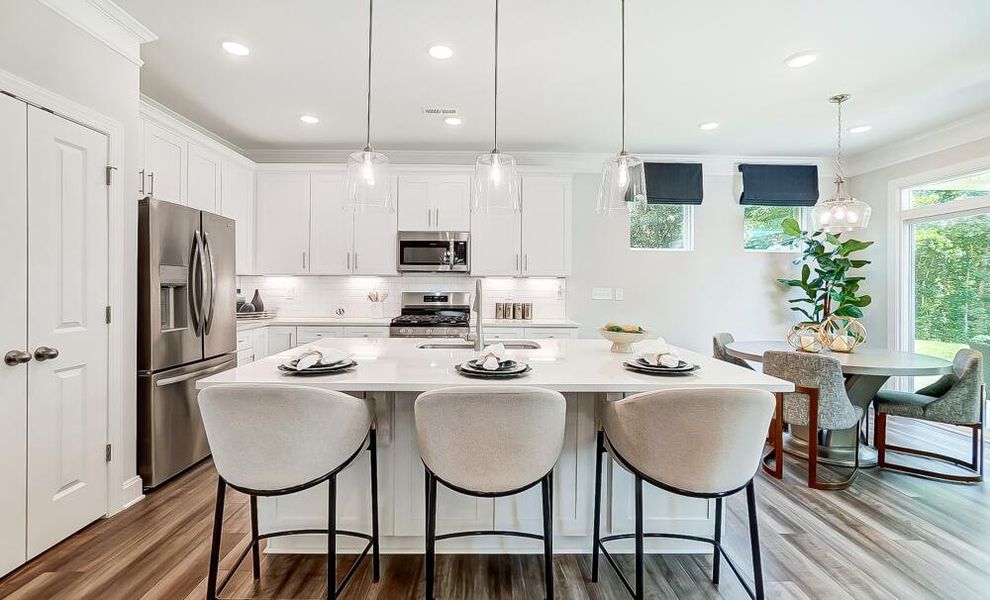 Furnished interior in a model home at Secrest Meadows in Monroe (Image 18).