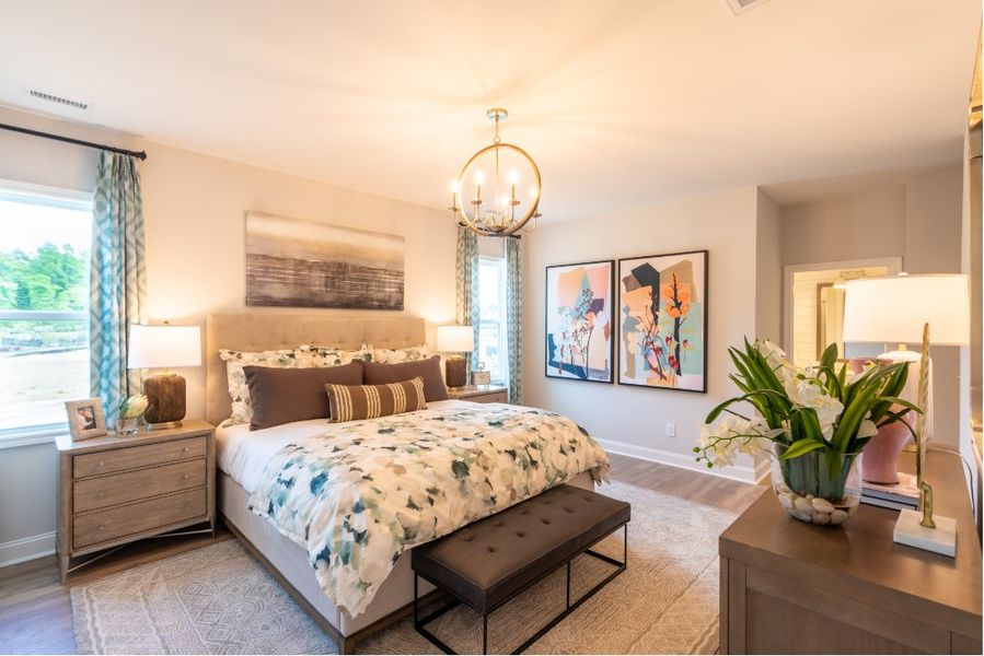 Furnished interior in a model home at The Walk at East Village in Clayton (Image 43). Furnished interior in a model home at The Walk at East Village in Clayton (Image 43).