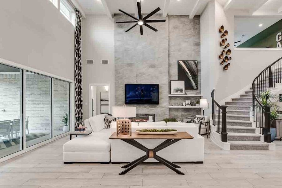 Furnished interior in a model home at Cross Creek Ranch in Fulshear (Image 4).