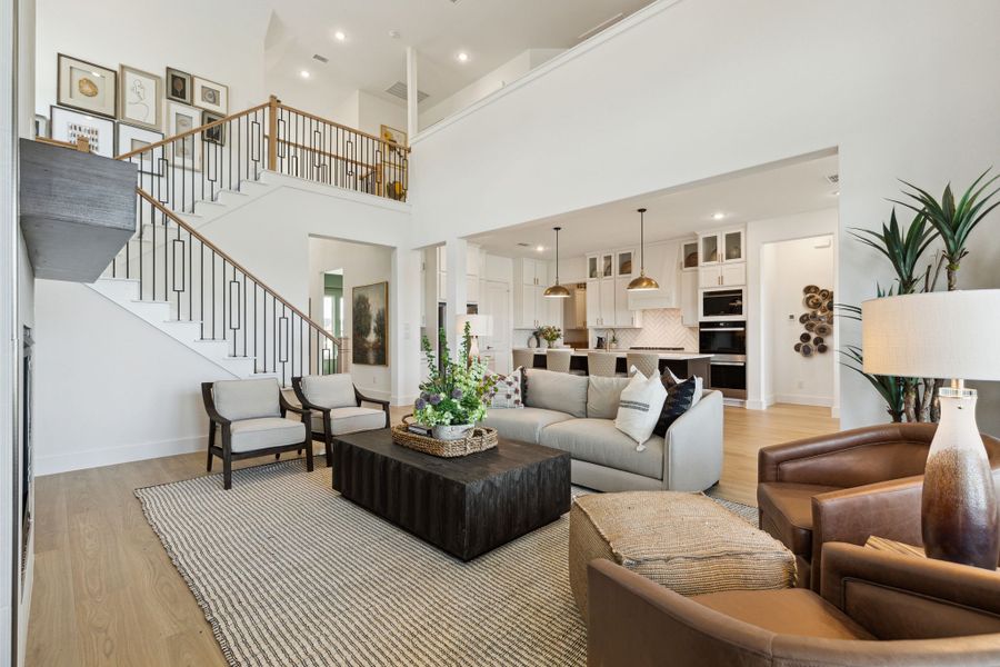 Furnished interior in a model home at Painted Tree Lakeside in McKinney (Image 9).
