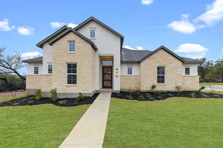 Front exterior of a home in the Highland Estates community, located in San Antonio, TX (Image 8).