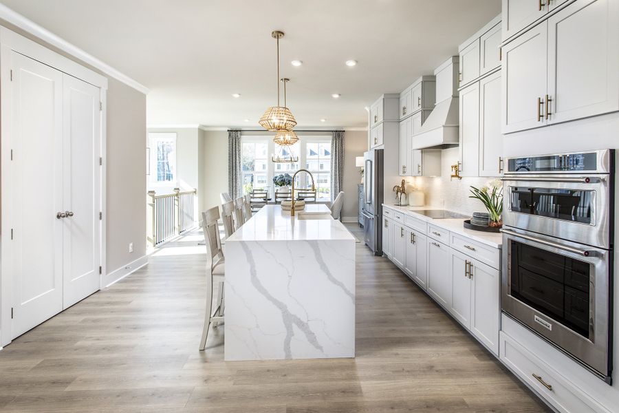 Furnished interior in a model home at The Groves at Myrtle: Myrtle Street in Roswell (Image 2).