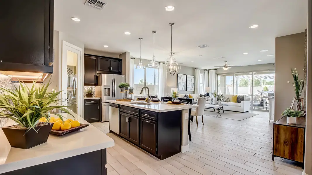 Furnished interior in a model home at Castillo at Anderson Parc in Buckeye (Image 10).