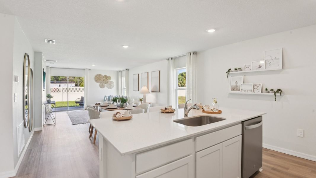 Furnished interior in a model home at Brighton Park in Hudson (Image 19).